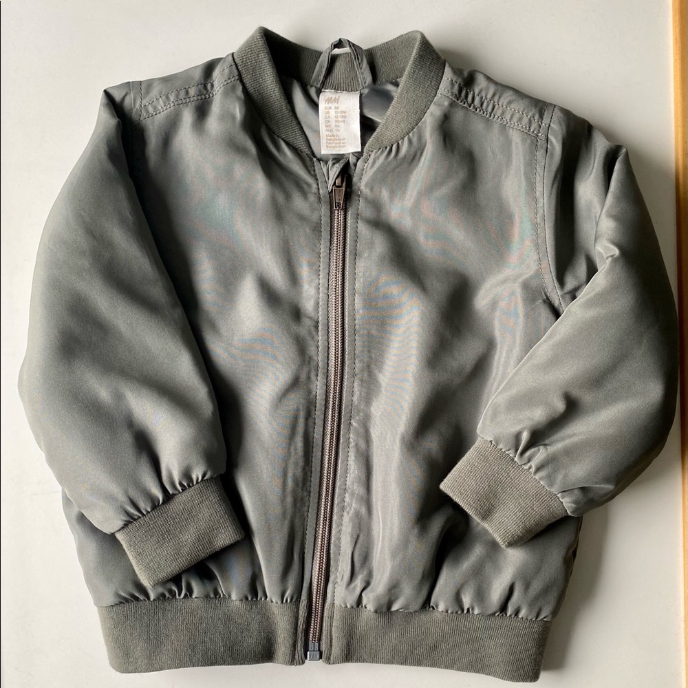 H&M faux satin bomber jacket